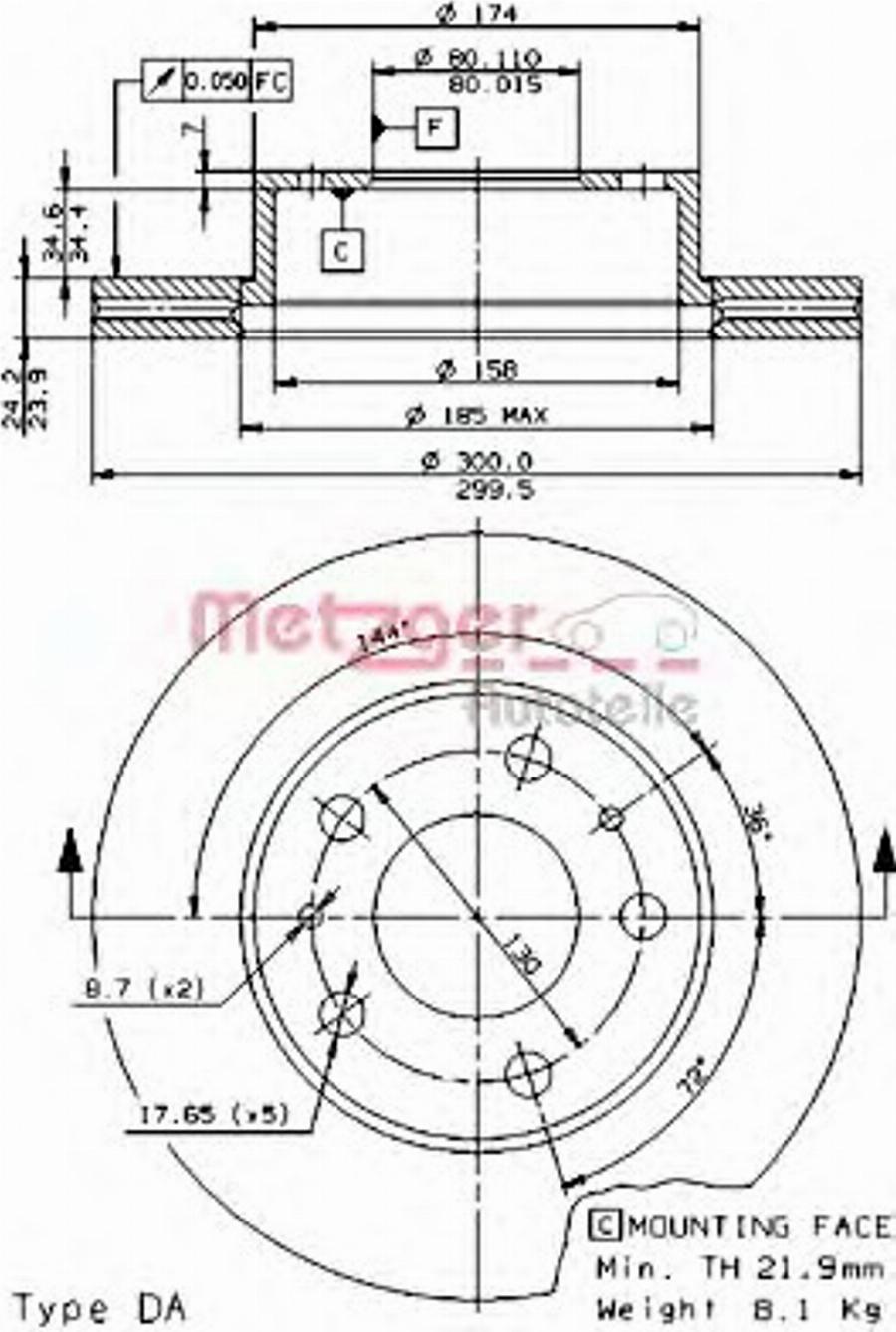 Metzger 24534 E - Bremsscheibe alexcarstop-ersatzteile.com