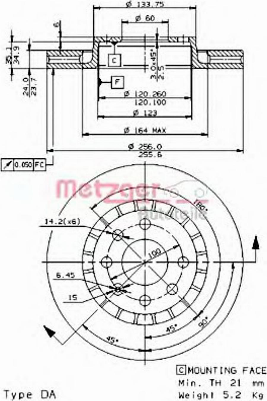 Metzger 24695E - Bremsscheibe alexcarstop-ersatzteile.com