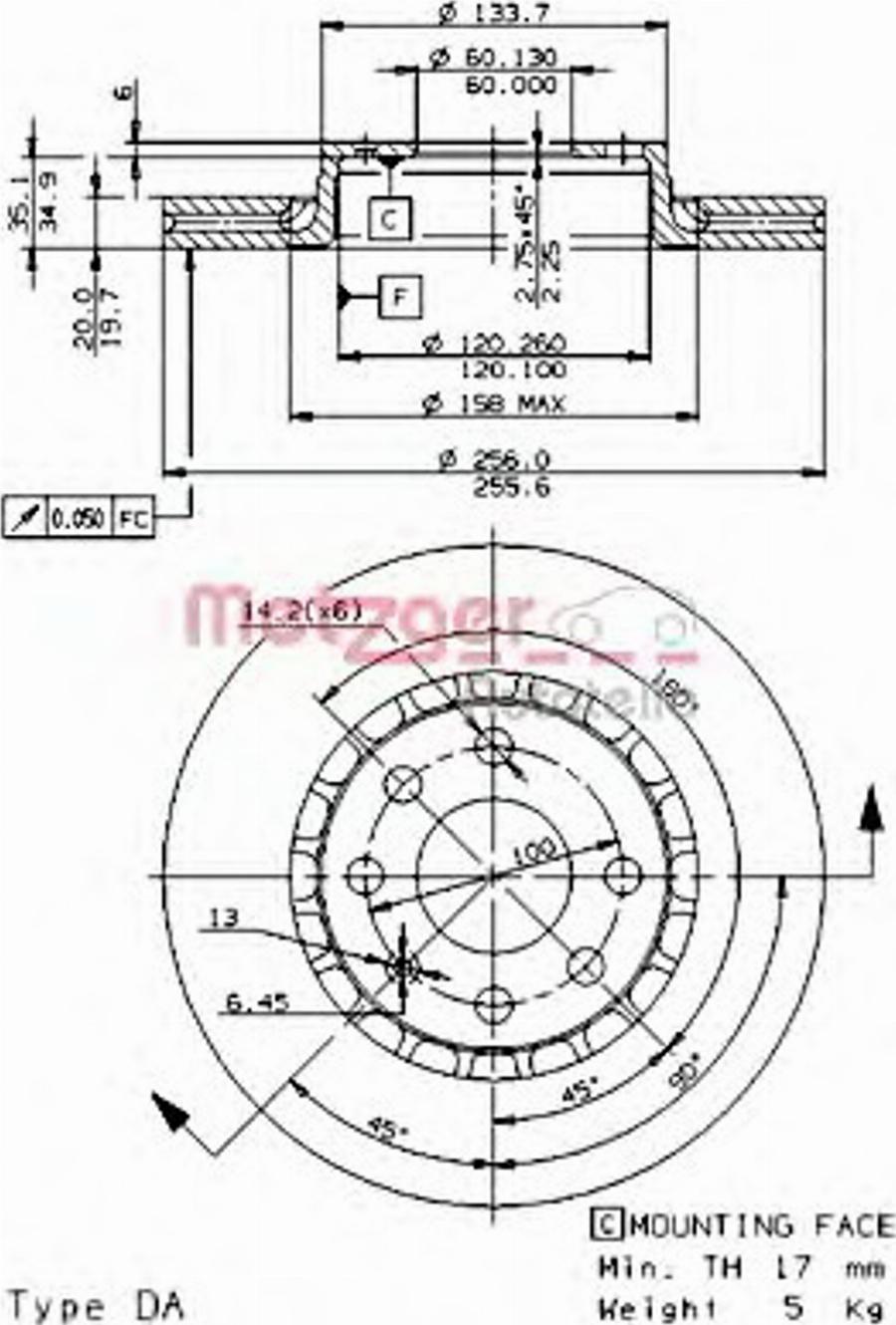 Metzger 24730E - Bremsscheibe alexcarstop-ersatzteile.com