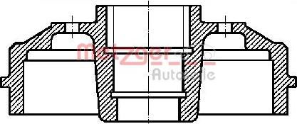 Metzger BT 1055 - Bremstrommel alexcarstop-ersatzteile.com