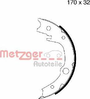 Metzger MG 996 - Bremsbackensatz, Feststellbremse alexcarstop-ersatzteile.com