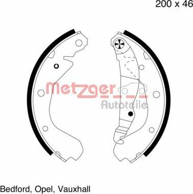 Metzger MG 419 - Bremsbackensatz alexcarstop-ersatzteile.com