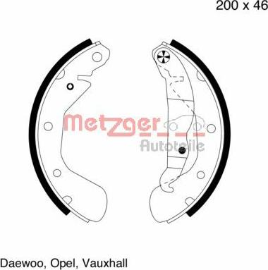 Metzger MG 564 - Bremsbackensatz alexcarstop-ersatzteile.com