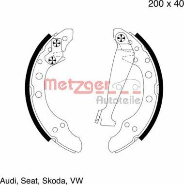 Metzger MG 571 - Bremsbackensatz alexcarstop-ersatzteile.com