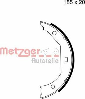 Metzger MG 652 - Bremsbackensatz, Feststellbremse alexcarstop-ersatzteile.com