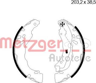 Metzger MG 124 - Bremsbackensatz alexcarstop-ersatzteile.com