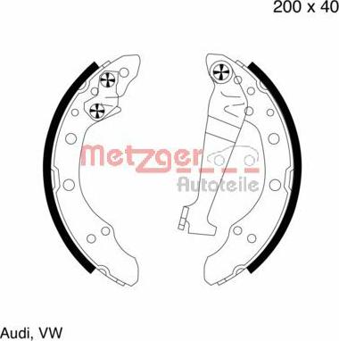 Metzger MG 344 - Bremsbackensatz alexcarstop-ersatzteile.com