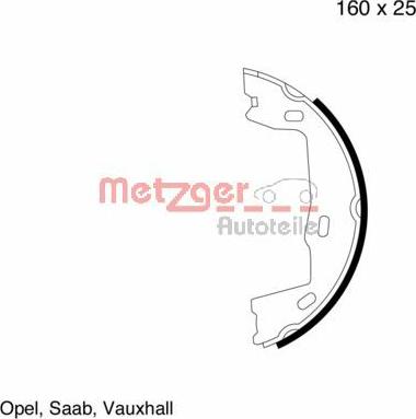 Metzger MG 347 - Bremsbackensatz, Feststellbremse alexcarstop-ersatzteile.com