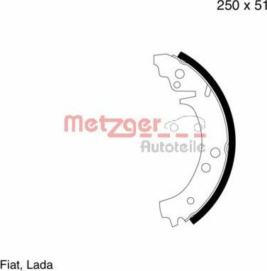 Metzger MG 351 - Bremsbackensatz alexcarstop-ersatzteile.com