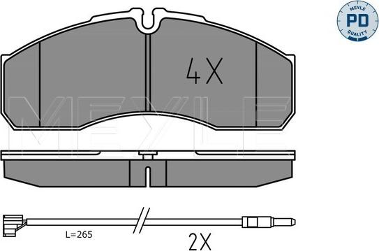 Meyle 025 291 6020/PD - Bremsbelagsatz, Scheibenbremse alexcarstop-ersatzteile.com