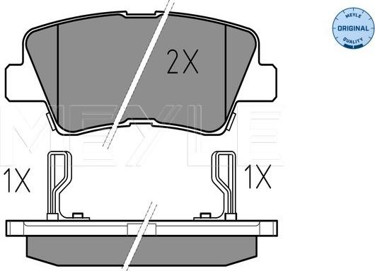 Meyle 025 249 3415/W - Bremsbelagsatz, Scheibenbremse alexcarstop-ersatzteile.com