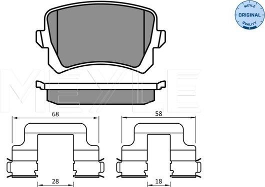 Meyle 025 244 8317 - Bremsbelagsatz, Scheibenbremse alexcarstop-ersatzteile.com