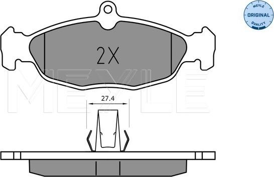 Meyle 025 244 8717 - Bremsbelagsatz, Scheibenbremse alexcarstop-ersatzteile.com