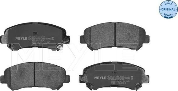 Meyle 025 246 3217 - Bremsbelagsatz, Scheibenbremse alexcarstop-ersatzteile.com