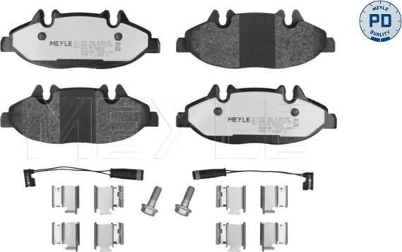 Meyle 025 240 0720/PD - Bremsbelagsatz, Scheibenbremse alexcarstop-ersatzteile.com