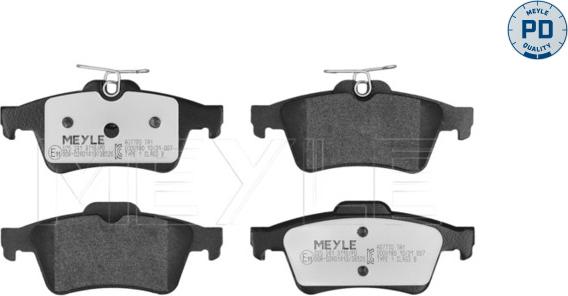 Meyle 025 241 3716/PD - Bremsbelagsatz, Scheibenbremse alexcarstop-ersatzteile.com