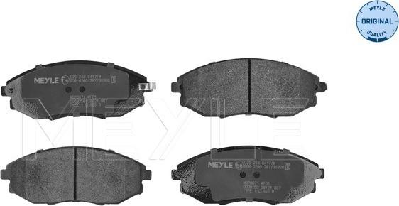 Meyle 025 248 6417/W - Bremsbelagsatz, Scheibenbremse alexcarstop-ersatzteile.com