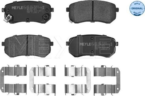 Meyle 025 242 7614/W - Bremsbelagsatz, Scheibenbremse alexcarstop-ersatzteile.com