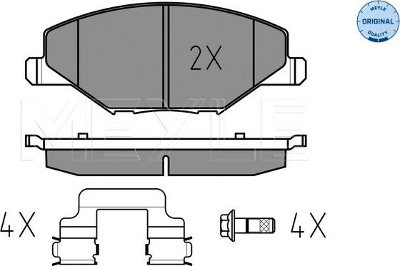 Meyle 025 256 8118 - Bremsbelagsatz, Scheibenbremse alexcarstop-ersatzteile.com