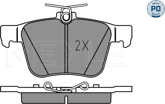 Meyle 025 250 0916/PD - Bremsbelagsatz, Scheibenbremse alexcarstop-ersatzteile.com