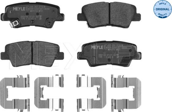 Meyle 025 253 3715/W - Bremsbelagsatz, Scheibenbremse alexcarstop-ersatzteile.com