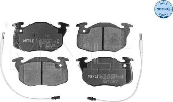 Meyle 025 209 0518/W - Bremsbelagsatz, Scheibenbremse alexcarstop-ersatzteile.com