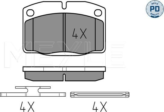 Meyle 025 209 3915/PD - Bremsbelagsatz, Scheibenbremse alexcarstop-ersatzteile.com