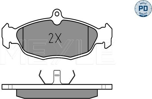 Meyle 025 205 4716/PD - Bremsbelagsatz, Scheibenbremse alexcarstop-ersatzteile.com