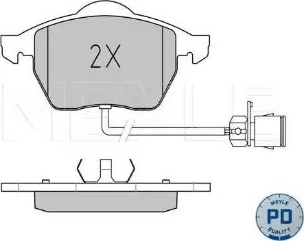 Meyle 025 206 7619/PD - Bremsbelagsatz, Scheibenbremse alexcarstop-ersatzteile.com