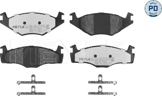 Meyle 025 208 8719/PD - Bremsbelagsatz, Scheibenbremse alexcarstop-ersatzteile.com