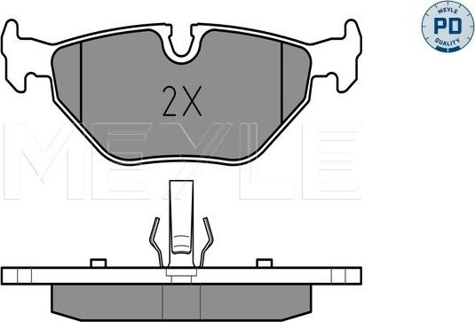 Meyle 025 219 3417/PD - Bremsbelagsatz, Scheibenbremse alexcarstop-ersatzteile.com