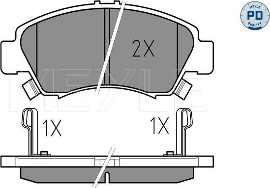 Meyle 025 216 9715/PD - Bremsbelagsatz, Scheibenbremse alexcarstop-ersatzteile.com