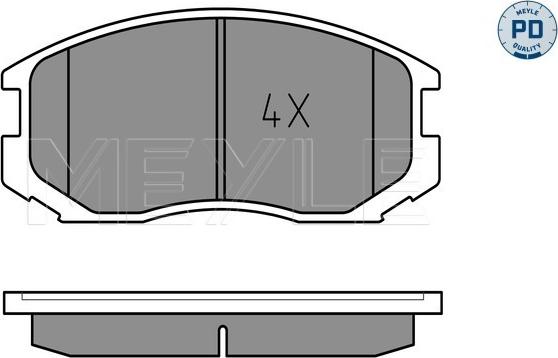 Meyle 025 216 5015/PD - Bremsbelagsatz, Scheibenbremse alexcarstop-ersatzteile.com