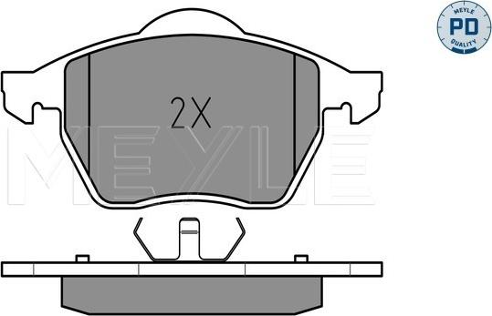 Meyle 025 216 2419/PD - Bremsbelagsatz, Scheibenbremse alexcarstop-ersatzteile.com