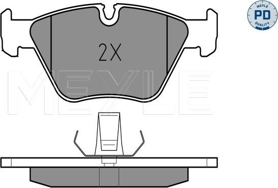 Meyle 025 216 7720/PD - Bremsbelagsatz, Scheibenbremse alexcarstop-ersatzteile.com