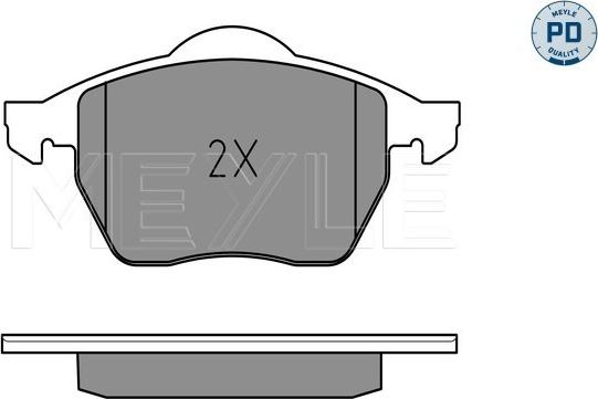 Meyle 025 218 4919/PD - Bremsbelagsatz, Scheibenbremse alexcarstop-ersatzteile.com