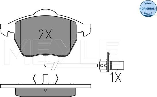 Meyle 025 218 4919/W - Bremsbelagsatz, Scheibenbremse alexcarstop-ersatzteile.com