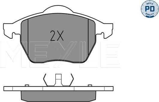 Meyle 025 218 4819/PD - Bremsbelagsatz, Scheibenbremse alexcarstop-ersatzteile.com