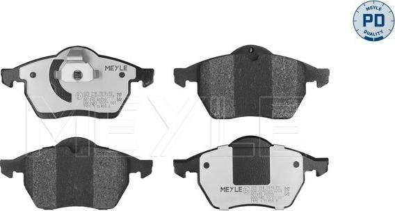 Meyle 025 218 2919/PD - Bremsbelagsatz, Scheibenbremse alexcarstop-ersatzteile.com