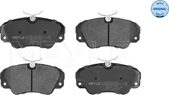 Meyle 025 213 6819 - Bremsbelagsatz, Scheibenbremse alexcarstop-ersatzteile.com