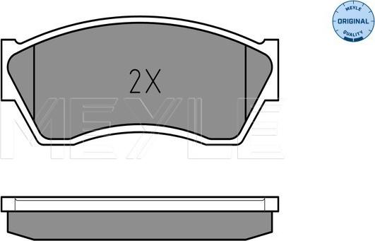 Meyle 025 213 3314/W - Bremsbelagsatz, Scheibenbremse alexcarstop-ersatzteile.com