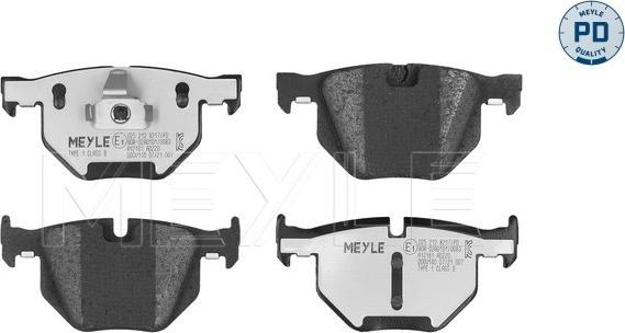 Meyle 025 212 8217/PD - Bremsbelagsatz, Scheibenbremse alexcarstop-ersatzteile.com