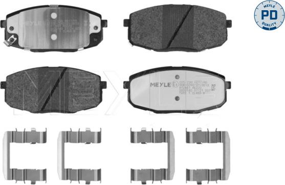 Meyle 025 239 6617/PD - Bremsbelagsatz, Scheibenbremse alexcarstop-ersatzteile.com