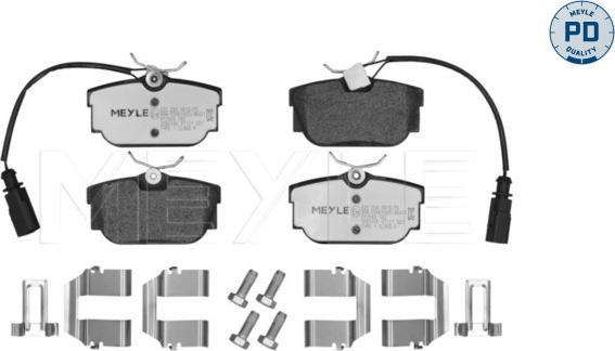 Meyle 025 234 4616/PD - Bremsbelagsatz, Scheibenbremse alexcarstop-ersatzteile.com