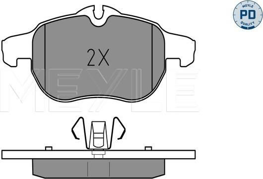 Meyle 025 234 0220/PD - Bremsbelagsatz, Scheibenbremse alexcarstop-ersatzteile.com