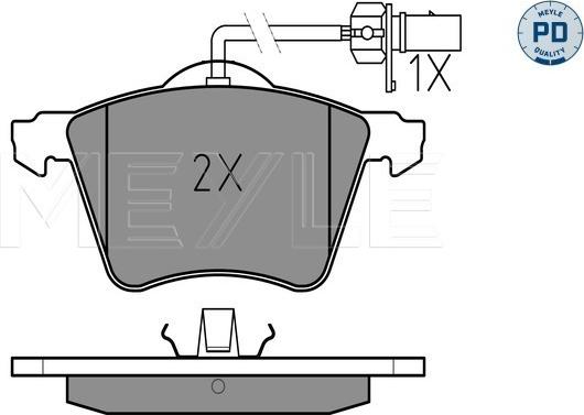 Meyle 025 234 1819/PD - Bremsbelagsatz, Scheibenbremse alexcarstop-ersatzteile.com