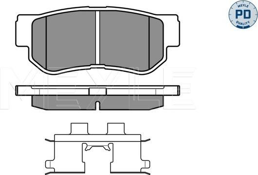 Meyle 025 235 4314/PD - Bremsbelagsatz, Scheibenbremse alexcarstop-ersatzteile.com