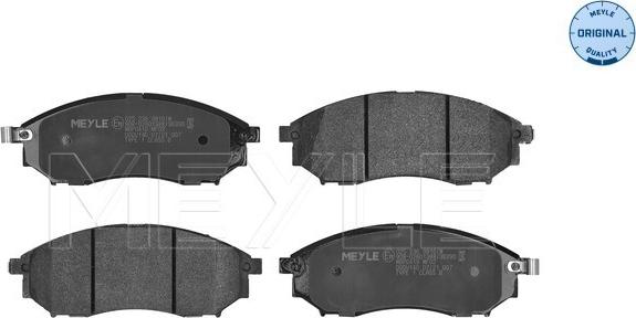 Meyle 025 236 9816/W - Bremsbelagsatz, Scheibenbremse alexcarstop-ersatzteile.com