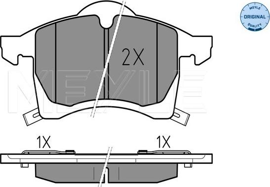 Meyle 025 230 5719/W - Bremsbelagsatz, Scheibenbremse alexcarstop-ersatzteile.com