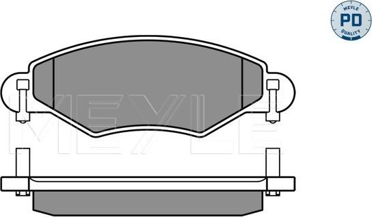 Meyle 025 233 4017/PD - Bremsbelagsatz, Scheibenbremse alexcarstop-ersatzteile.com